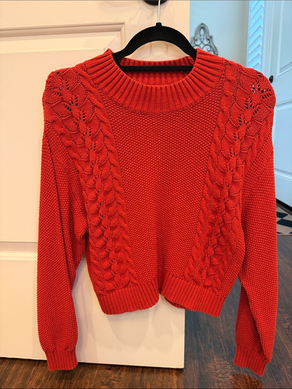 Billabong Red Cable Knit Turtleneck Sweater